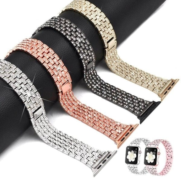 SKALO Teräsranneke Bling Apple Watch Ultra 2 49mm
