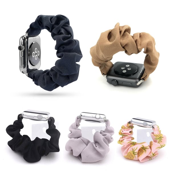 SKALO Scrunchie armbånd Apple Watch Ultra 2 49mm - Sort
