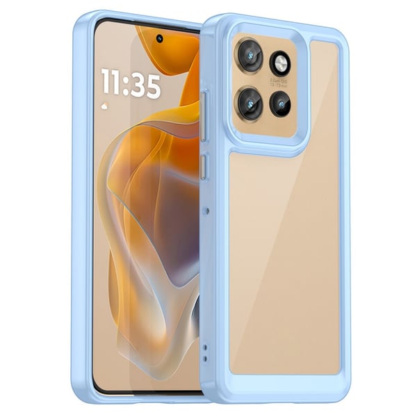 SKALO Motorola Edge 50 Neo 5G Väri Puskurin Suojakuori - Sininen SKALO Motorola Edge 50 Neo 5G Väri Puskurin Suojakuori - Sininen