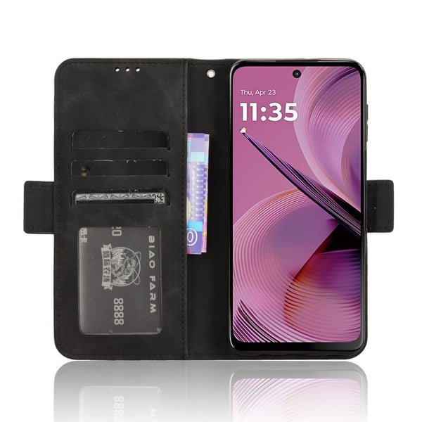 SKALO Motorola Moto G55 5G 6-RUM Pungetaske - Sort