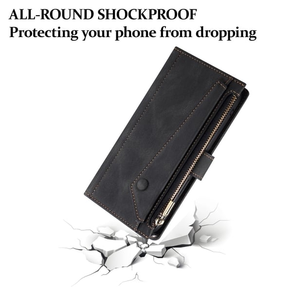 SKALO Motorola Moto G55 5G ESEBLE Big Wallet Pungetui - Sort