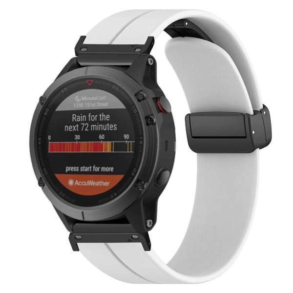 SKALO Silikoniranneke metallisolki Garmin Fenix 8 47mm