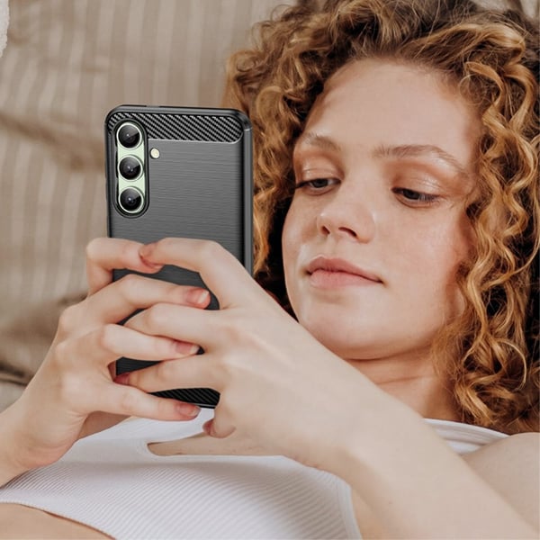 SKALO Samsung S24 FE Armor Carbon Stødsikker TPU-cover