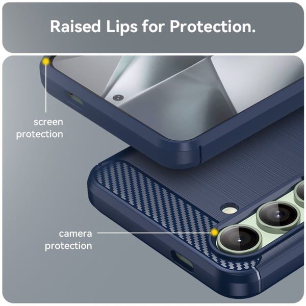 SKALO Samsung S24 FE Armor Carbon Stødsikker TPU-cover