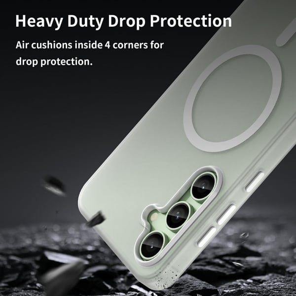 SKALO Samsung S24 FE Matte Translucent Hybrid Cover - Hvid