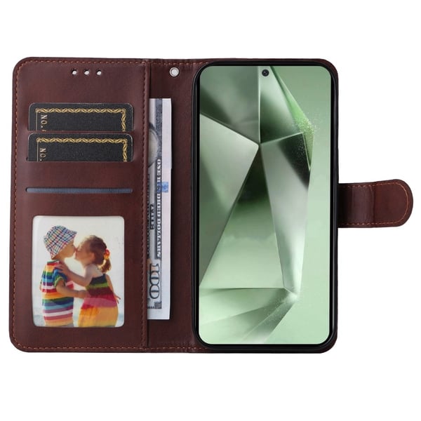 SKALO Samsung S24 FE PU-nahkainen Lompakkokotelo