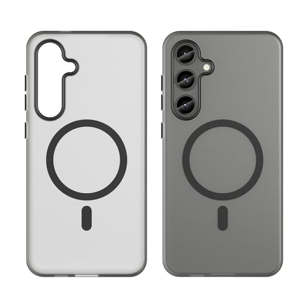 SKALO Samsung S24 FE Matte Translucent Hybrid Cover - Sort