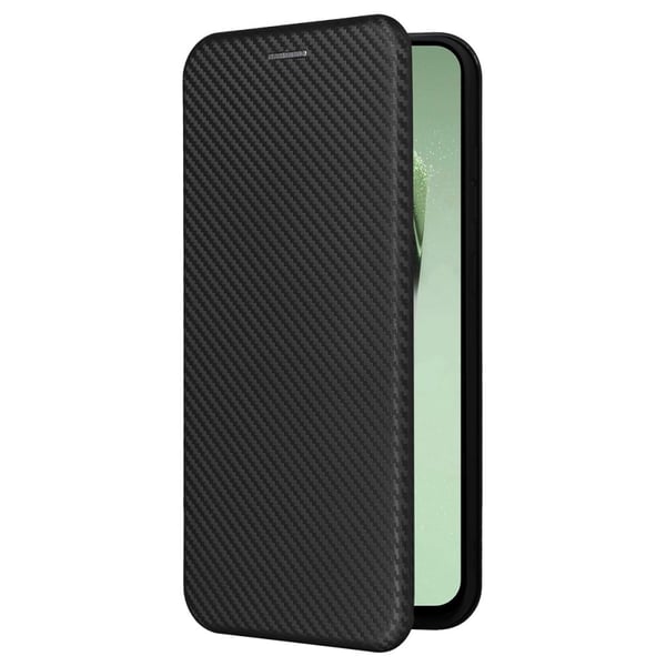SKALO Samsung S24 FE Carbon Fiber Pungetui - Sort