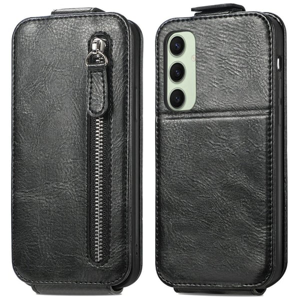 SKALO Samsung S24 FE Vertical Flip Cover - Sort