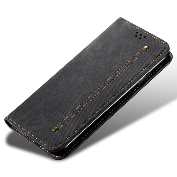 SKALO Samsung S24 FE Jeans Flip Cover - Sort