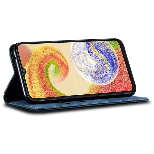 SKALO Samsung S24 FE Jeans Flip Cover - Blå