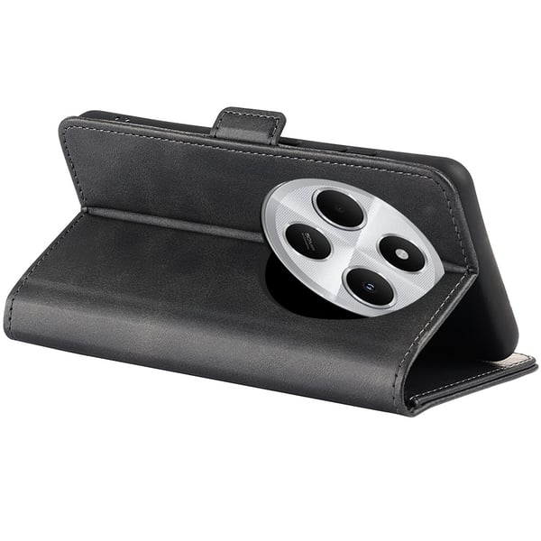 SKALO Xiaomi Redmi 14C Premium Wallet Flip Cover - Sort