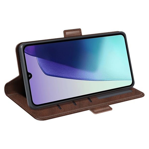 SKALO Xiaomi Redmi 14C Premium Wallet Flip Cover - Brun
