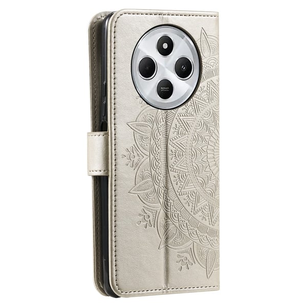 SKALO Xiaomi Redmi 14C Mandala Flip Cover - Guld