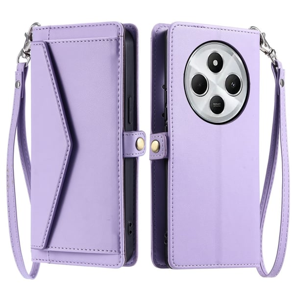 SKALO Xiaomi Redmi 14C PU-Læder Envelope Flip Cover - Lilla