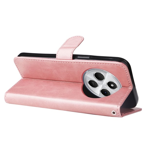 SKALO Xiaomi Redmi 14C Klassisk Pungetui med lynlåsrum - Pink