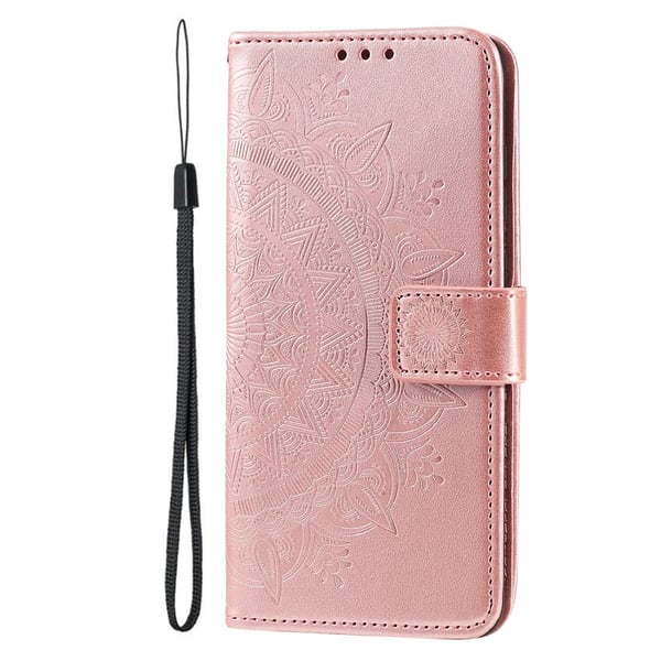 SKALO Xiaomi 14T Mandala lompakkokotelo - Ruusukulta