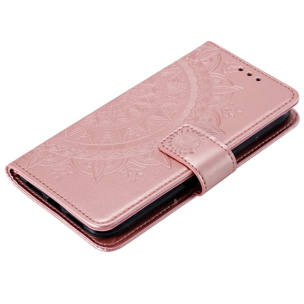 SKALO Xiaomi 14T Mandala lompakkokotelo - Ruusukulta