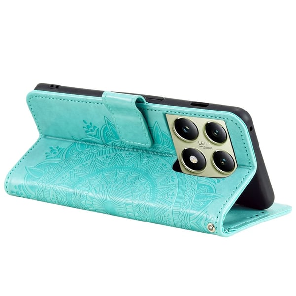 SKALO Xiaomi 14T Mandala Flip Cover - Turkis