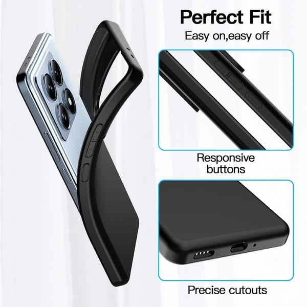 SKALO Xiaomi 14T Pro Matte Black Ultra-tynd TPU Cover