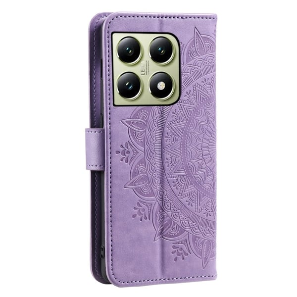 SKALO Xiaomi 14T Pro Mandala Flip Cover - Lilla
