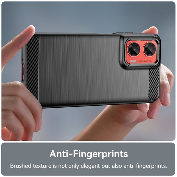 SKALO Motorola Moto G35 5G Armor Carbon Stødsikker TPU-cover