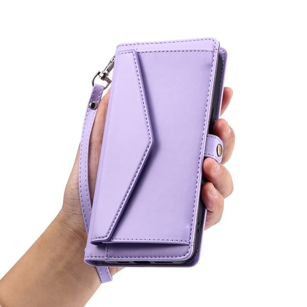 SKALO Motorola Moto G35 5G PU-Læder Envelope Flip Cover - Lilla