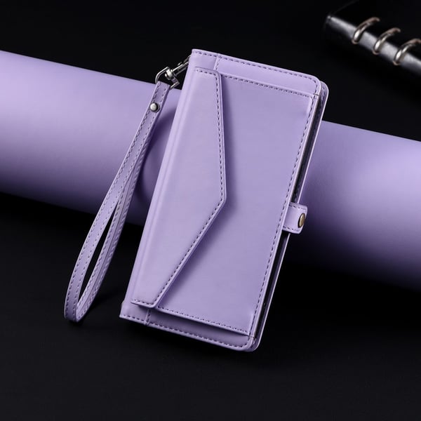 SKALO Motorola Moto G35 5G PU-Læder Envelope Flip Cover - Lilla