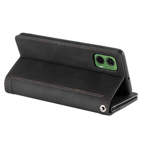 SKALO Motorola Moto G35 5G Big Wallet 9-LOMMER Flip Cover - Sort