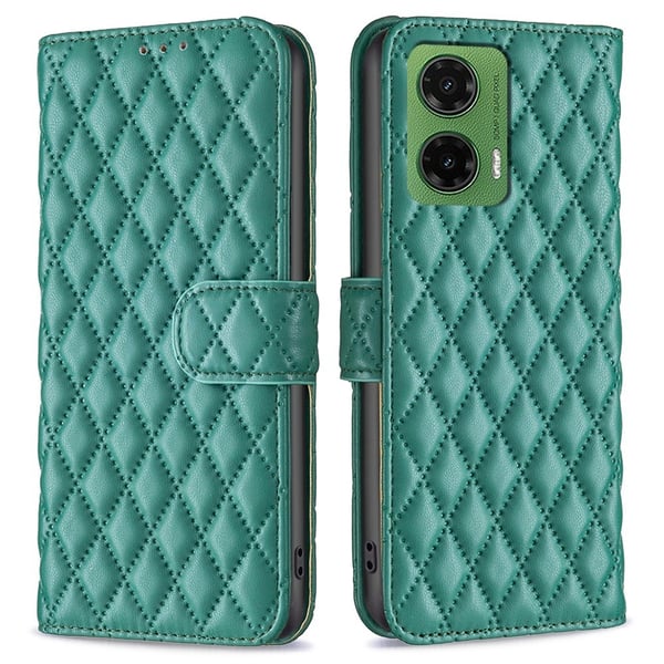 SKALO Motorola Moto G35 5G BINFEN COLOR Quiltet Pung - Grøn