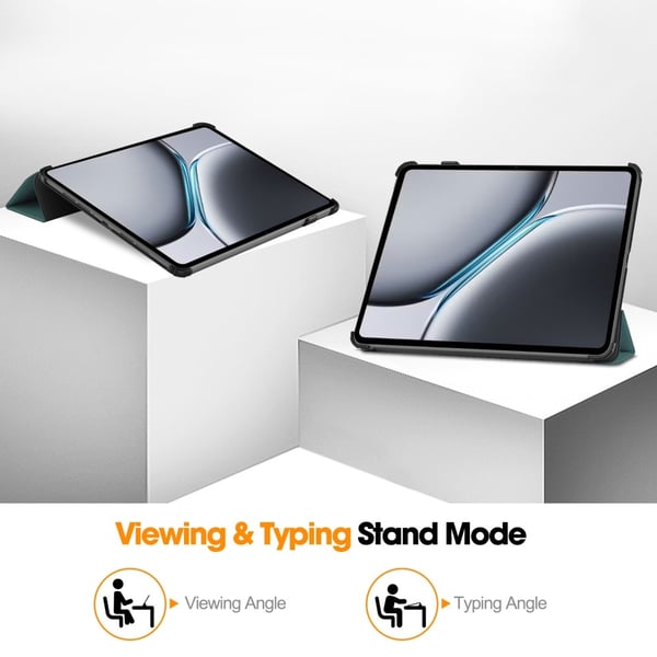 SKALO OnePlus Pad 2 Trifold Suojakotelo - Vihreä