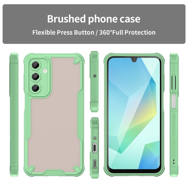 SKALO Samsung A16 Armor Hybrid Frosted Cover - Grøn