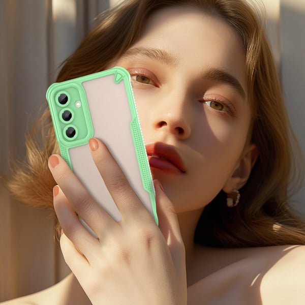 SKALO Samsung A16 Armor Hybrid Frosted Cover - Grøn