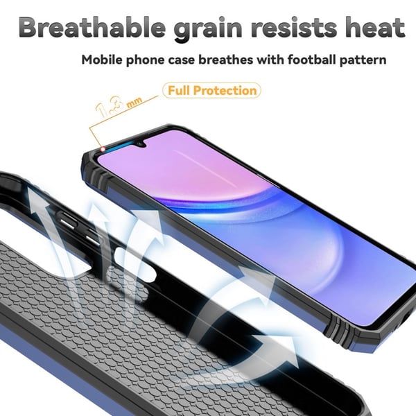 SKALO Samsung A16 Armor Hybrid Metal Ring Camera Slider - Blå