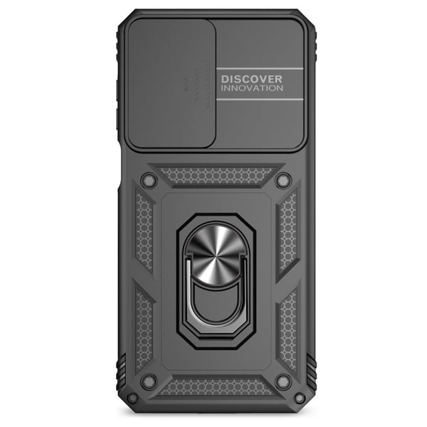 SKALO Samsung A16 Armor Hybrid Metal Ring Camera Slider - Sort