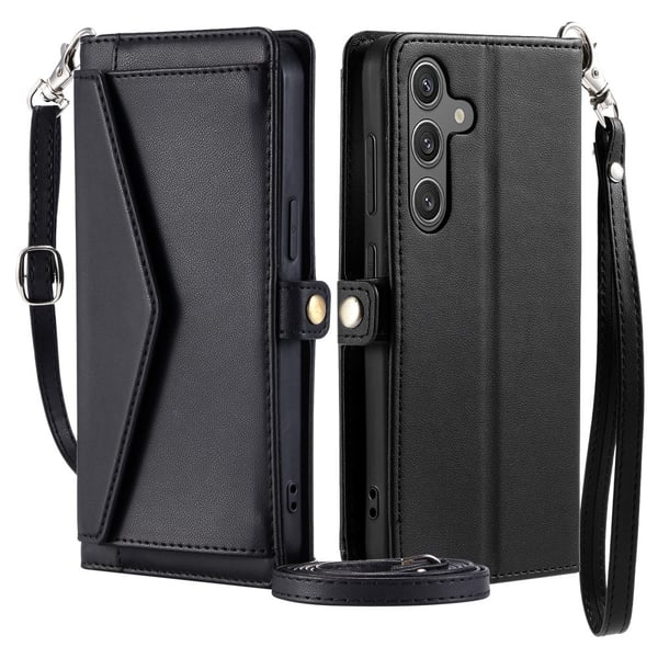 SKALO Samsung A16 PU-Læder Envelope Flip Cover - Sort