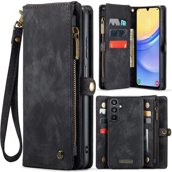 CaseMe Samsung A16 008 BIg Wallet 2in1 Magnet Flip Cover - Sort CaseMe Samsung A16 008 BIg Wallet 2in1 Magnet Flip Cover - Sort