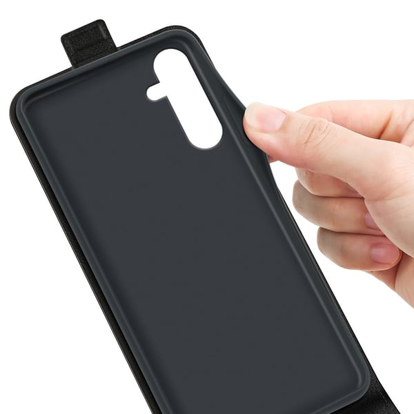 SKALO Samsung A16 Vertical Flip PU-Læder Flip Cover - Sort