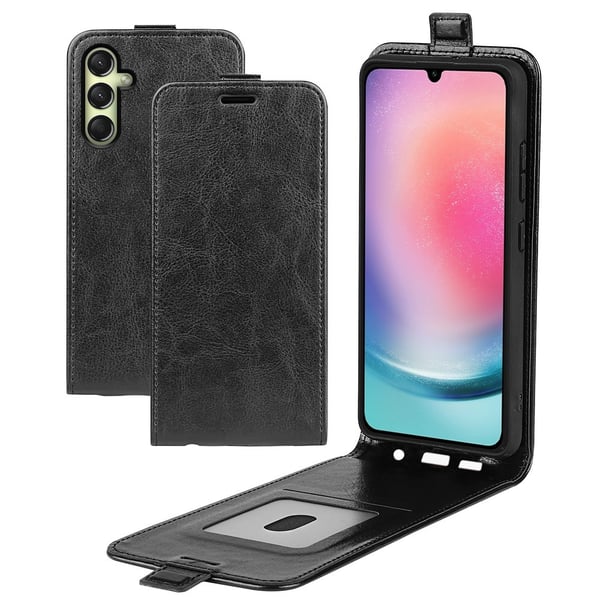 SKALO Samsung A16 Vertical Flip PU-Læder Flip Cover - Sort