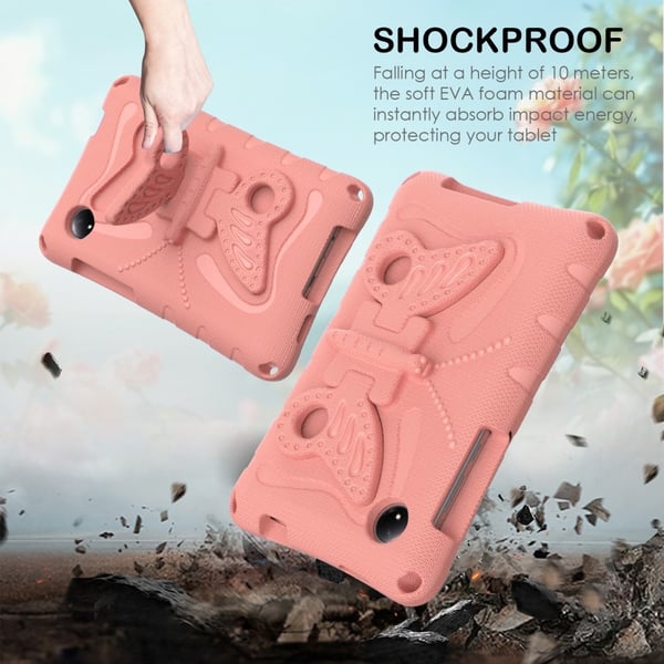 SKALO Xiaomi Redmi Pad SE 8.7 Butterfly EVA Kotelo - Pinkki