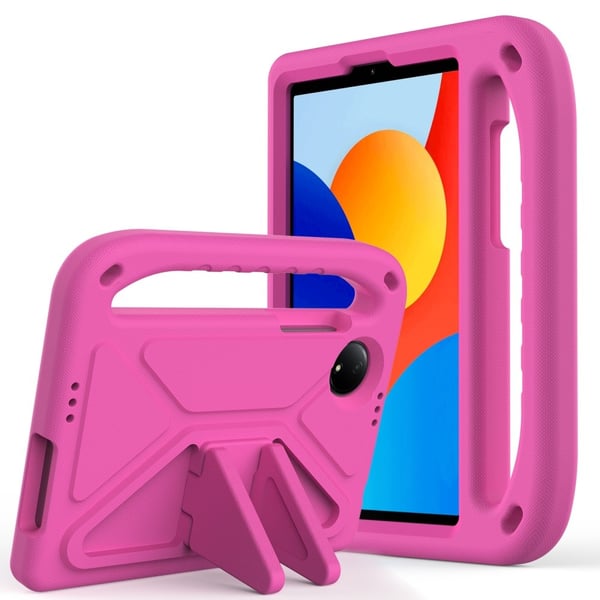 SKALO Xiaomi Redmi Pad SE 8.7 Barnskal med handtag och ställ - Rosa SKALO Xiaomi Redmi Pad SE 8.7 Barnskal med handtag och ställ - Rosa