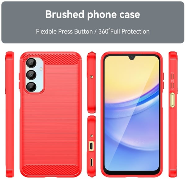 SKALO Samsung A16 Armor Carbon Stødsikker TPU-cover
