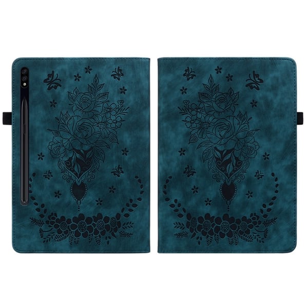 SKALO Samsung Tab S10 Plus Mandala Butterfly Flip Cover - Blå