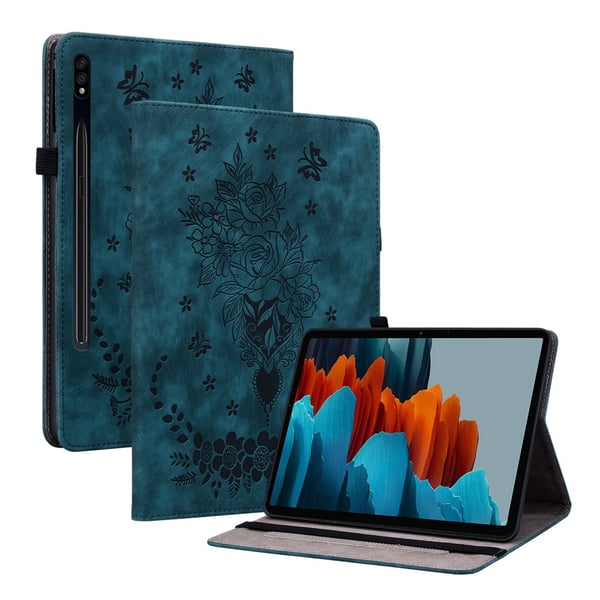SKALO Samsung Tab S10 Plus Mandala Butterfly Flip Cover - Blå
