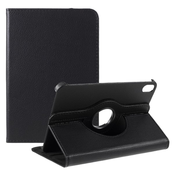 SKALO iPad Mini (2024) 360 Litchi Suojakotelo - Musta
