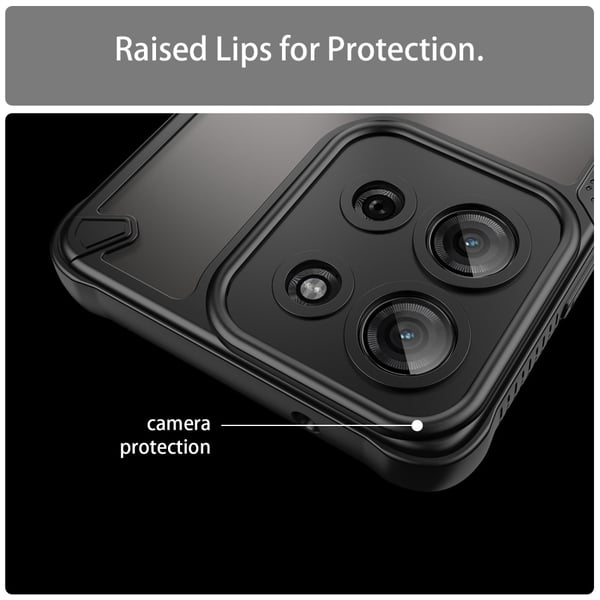 SKALO Motorola Moto G75 5G Armor Hybrid Frosted Cover - Sort