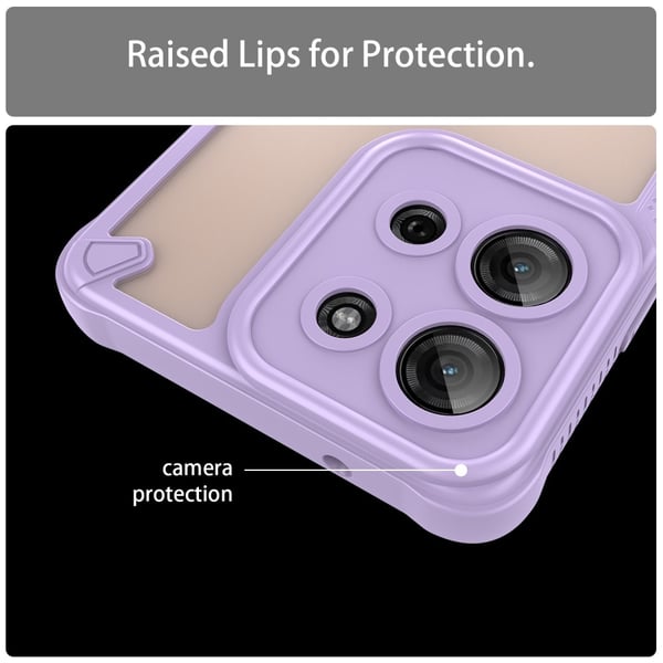 SKALO Motorola Moto G75 5G Armor Hybrid Frosted Cover - Lilla
