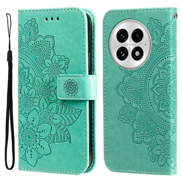 SKALO OnePlus 13 Mandala Lompakkokotelo - Turkoosi