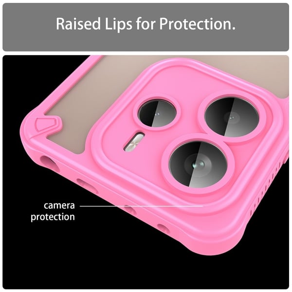 SKALO Xiaomi Redmi Note 14 5G Armor Hybrid Frosted Cover - Pink