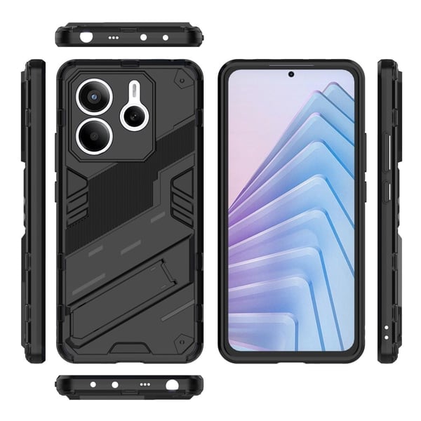 SKALO Xiaomi Redmi Note 14 5G Armor Hybrid Punk Cover - Sort